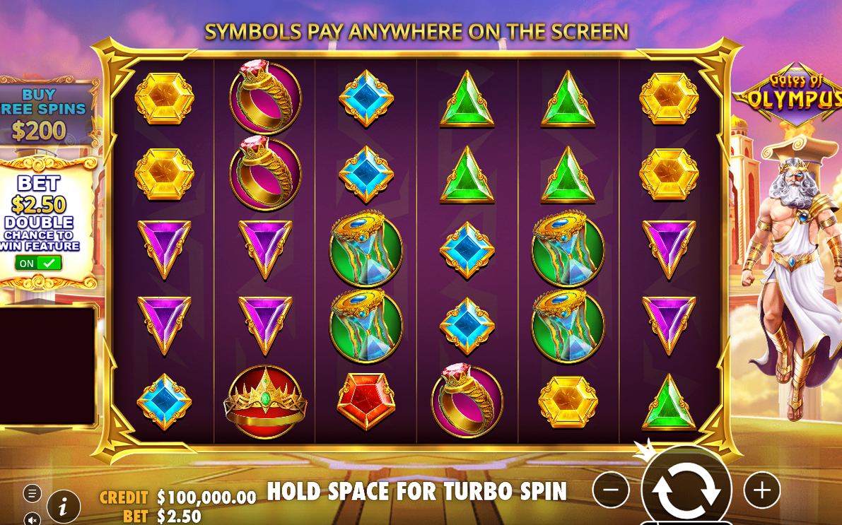 Base Game on the 6x5 grid before any tumble