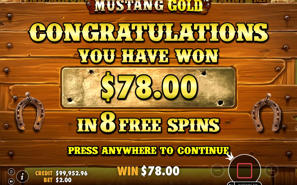 Win screen: Collect on reel 5 adds the Money Symbols